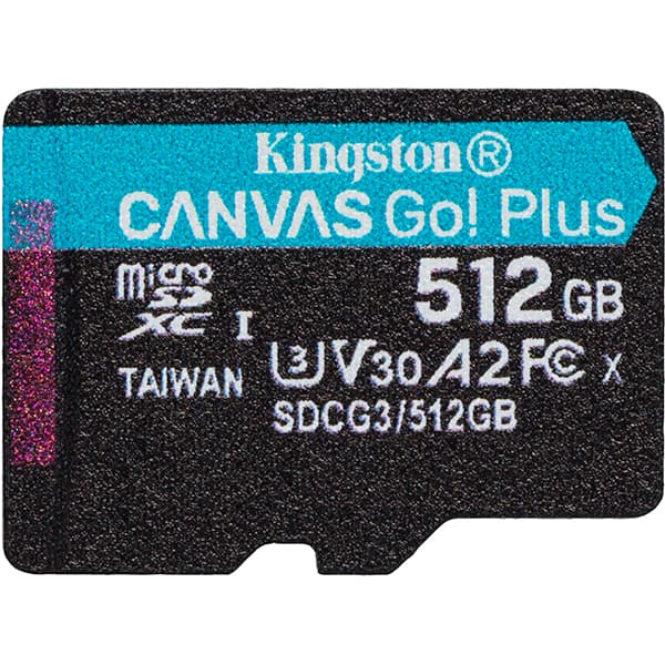 Cartão de Memória microSD Canvas Go! Plus, 512GB, Kingston - BT 1 UN