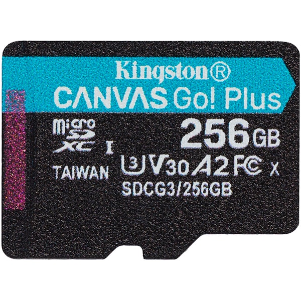 Cartão de Memória microSD Canvas Go! Plus, 256GB, Kingston - BT 1 UN