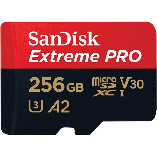 Cartão de memória micro SD 256gb, com adaptador, A2, SDSQXCD, SanDisk - BT 1 UN