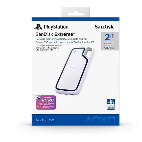 SSD externo portátil 2TB USB Extreme, PS5, SDSSDE62P2, SanDisk - CX 1 UN