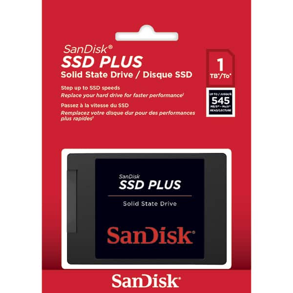 SSD 1TB Plus Sata 3, 2.5, SDSSDA-1T0, Leitura 545MB/s, Gravação 515MB/s, SanDisk - BT 1 UN SSD 1TB Plus Sata 3, 2.5, SDSSDA-1T0, Leitura 545MB/s, Gravação 515MB/s, SanDisk - BT 1 UN