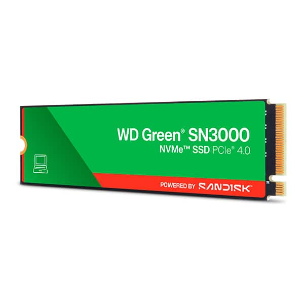 SSD 500 GB WD Green, M.2 2280 PCIe Gen 4 NVMe, Leitura 5000MB/s Gravação 4100MB/s - 500G4G0E, Western Digital - CX 1 UN