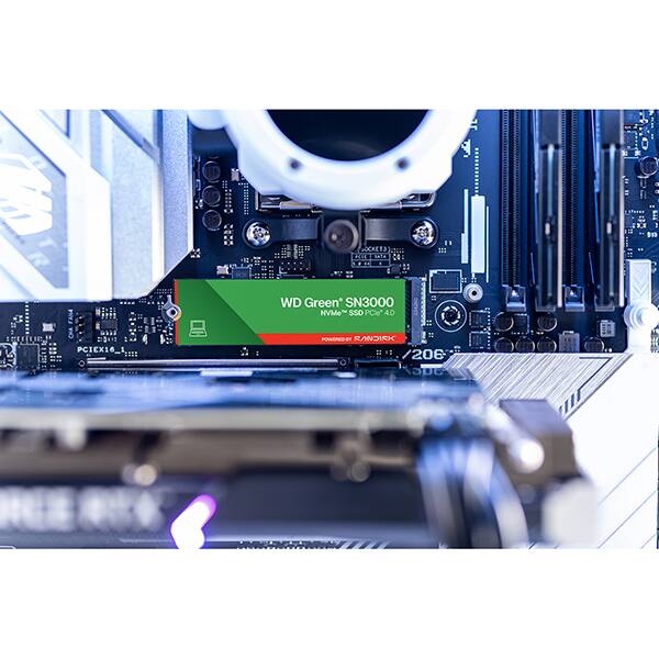 SSD 1TB WD Green, SN3000, M.2 2280 PCIe Gen 4 NVMe, Leitura 5000MB/s Gravação 4200MB/s - 100T4G0E, Western Digital - CX 1 UN