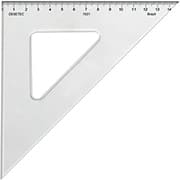 Esquadro 45 Graus 21cm, acrílico, com escala, Trident - PT 1 UN