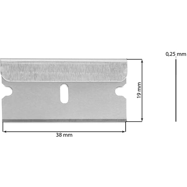 Lâmina para Estilete Espátula Raspadeira 38mm em Aço Carbono Spiral - BT 10 UN