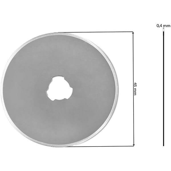 Lâmina para Estilete Circular 45mm em Aço Carbono Spiral - BT 10 UN