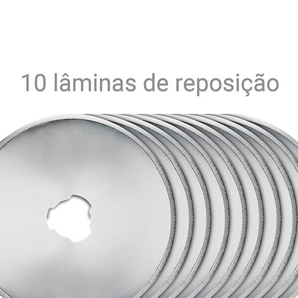 Lâmina para Estilete Circular 45mm em Aço Carbono Spiral - BT 10 UN