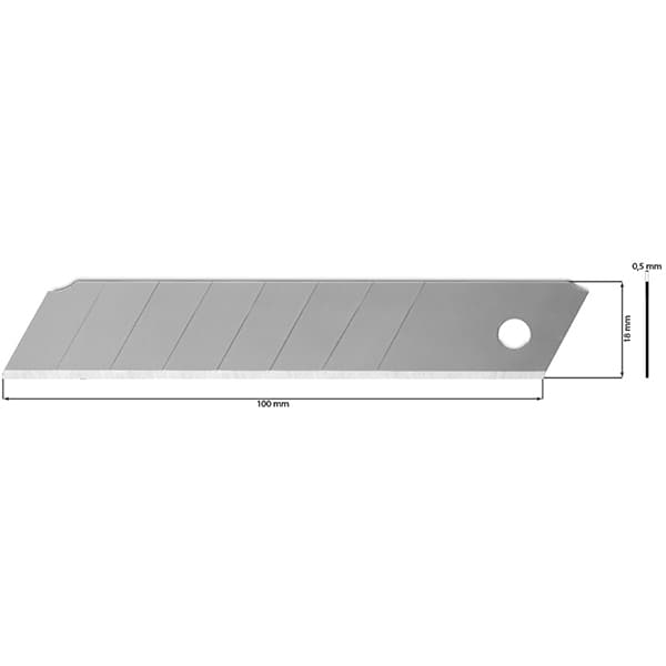 Lâmina para Estilete Largo 18mm em Aço Carbono Spiral - BT 10 UN