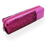Estojo escolar pvc rosa paetê A2246 Spiral PT 1 UN