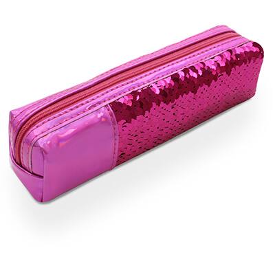 Estojo escolar pvc rosa paetê A2246 Spiral PT 1 UN Estojo escolar pvc rosa paetê A2246 Spiral PT 1 UN