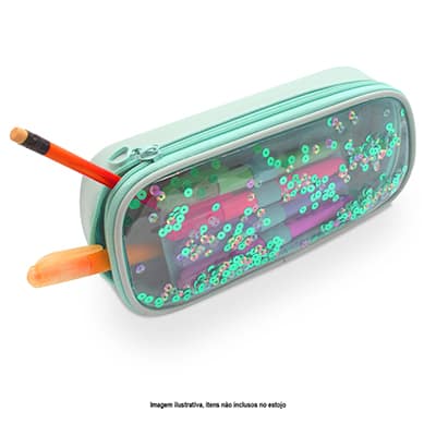 Estojo escolar pvc verde claro 6485 Spiral PT 1 UN Estojo escolar pvc verde claro 6485 Spiral PT 1 UN