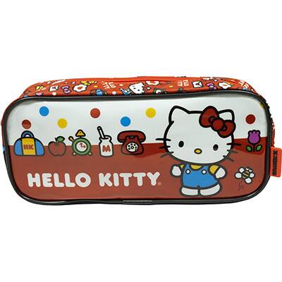 Estojo Escolar Hello Kitty em Poliéster Xeryus - PT 1 UN