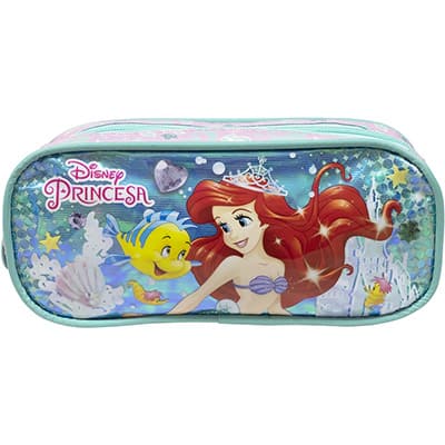 Estojo Escolar Poliéster Duplo, Princesas Disney, 11085, Xeryus - PT 1 UN