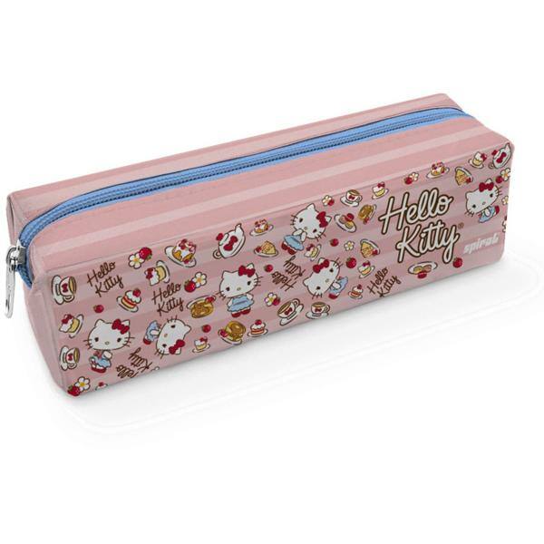 Estojo escolar poliéster, Hello Kitty, K2219, Spiral Hki - PT 1 UN