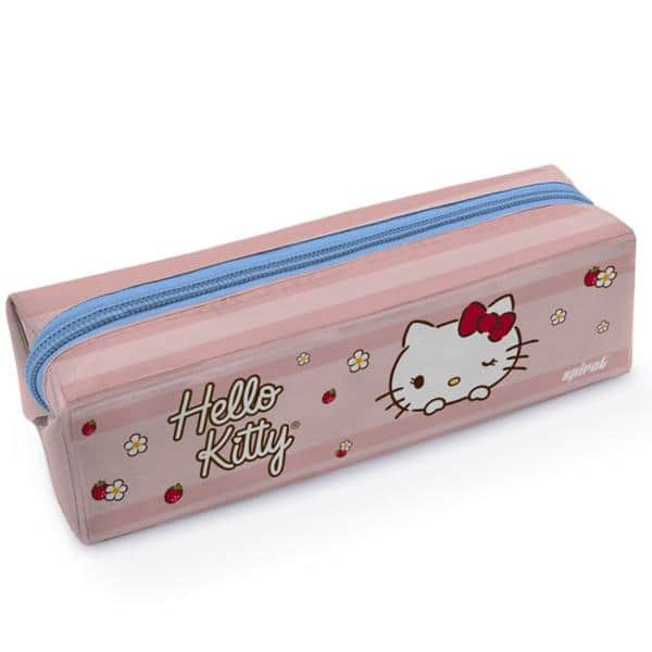 Estojo escolar poliéster, Hello Kitty, K2219, Spiral Hki - PT 1 UN
