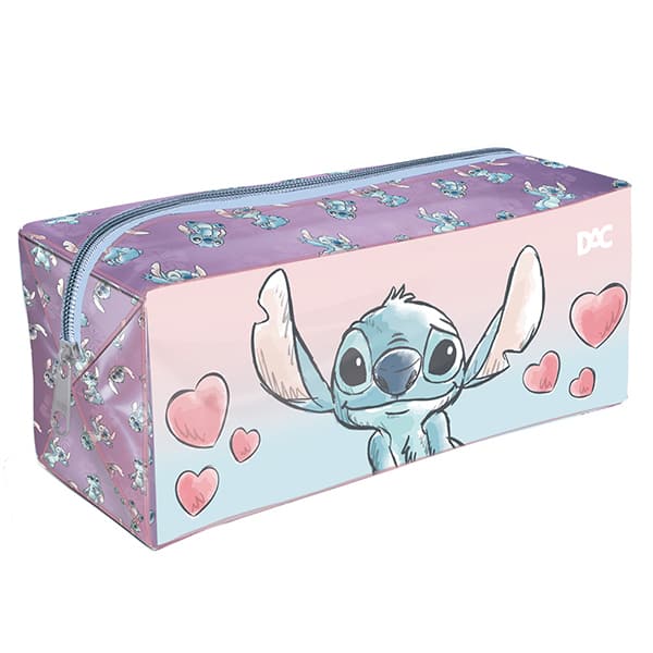 Estojo escolar em PVC cristal, Stitch, 5382, DAC - PT 1 UN