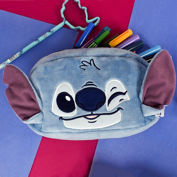 Estojo escolar em pelúcia Fluffy, Stitch, 4778, DAC - PT 1 UN