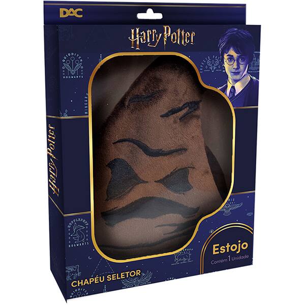 Estojo escolar em pelúcia Fluffy, Chapéu seletor, Harry Potter, DAC - PT 1 UN