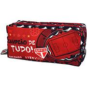 Estojo escolar duplo em poliéster, São Paulo FC, 5226, DAC - PT 1 UN