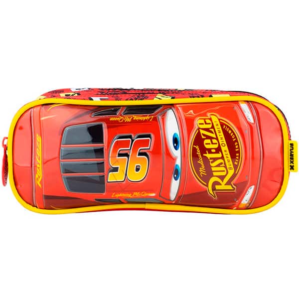 Estojo escolar duplo em poliéster, Carros, 14916, Xeryus - PT 1 UN