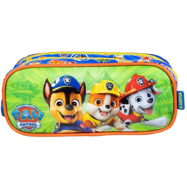 Estojo escolar duplo, Patrulha Canina, Verde, 15316, Xeryus - PT 1 UN