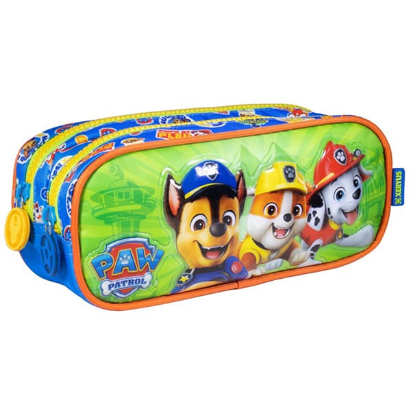 Estojo escolar duplo, Patrulha Canina, Verde, 15316, Xeryus - PT 1 UN