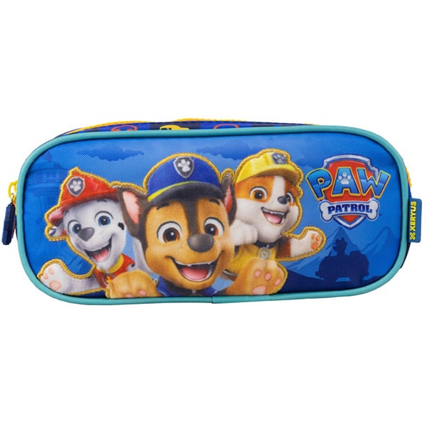 Estojo escolar duplo, Patrulha Canina, Azul, 15336, Xeryus - PT 1 UN