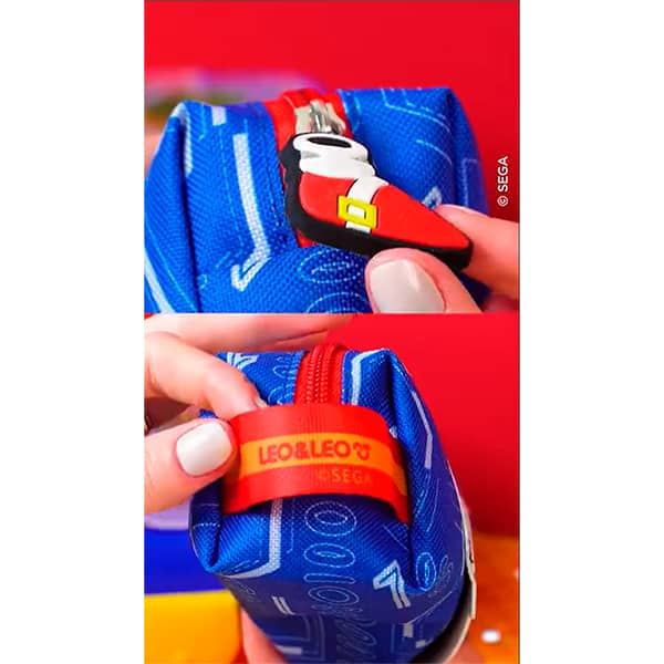 Estojo escolar Sonic, Silicone, 10262, Leonora - PT 1 UN