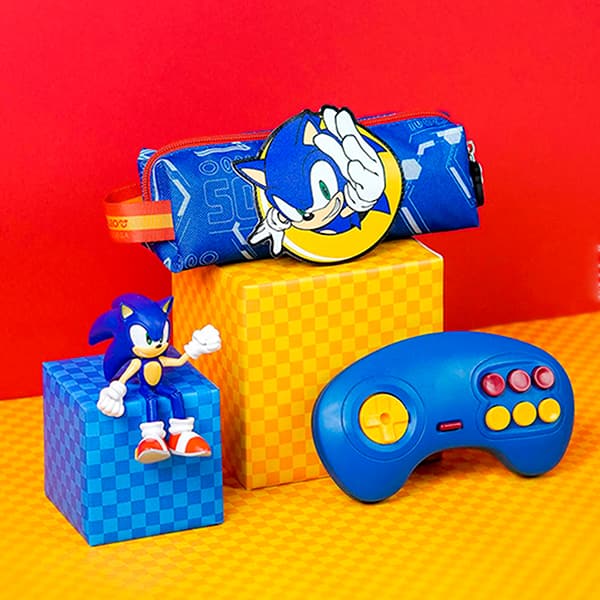 Estojo escolar Sonic, Silicone, 10262, Leonora - PT 1 UN