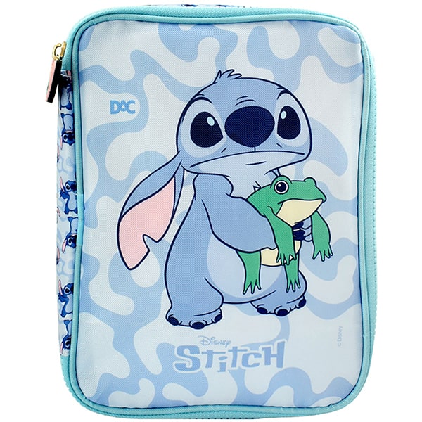 Estojo escolar em pvc Stitch Disney Azul 4800 DAC - PT 1 UN