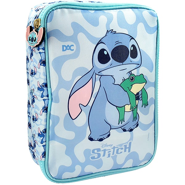 Estojo escolar em pvc Stitch Disney Azul 4800 DAC - PT 1 UN