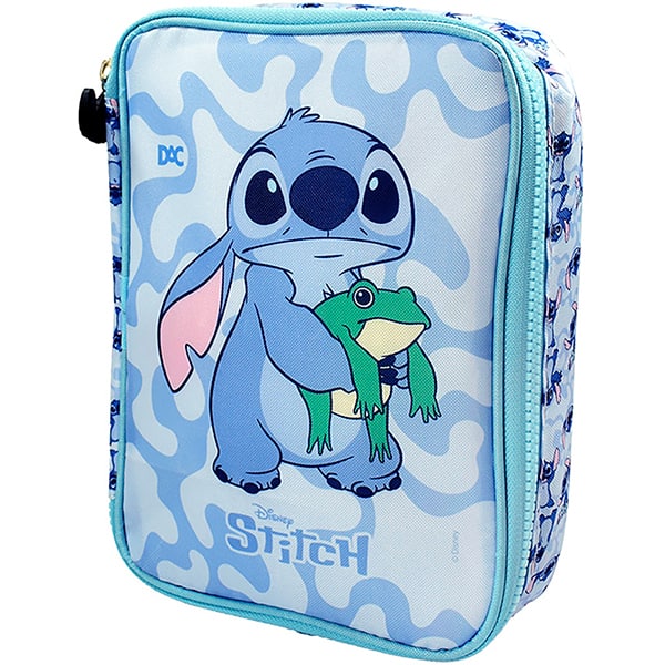 Estojo escolar em pvc Stitch Disney Azul 4800 DAC - PT 1 UN