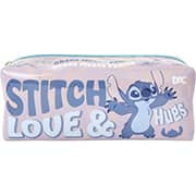 Estojo Escolar Stitch Disney rosa em PVC 4671 DAC - PT 1 UN