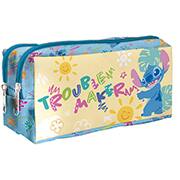 Estojo escolar duplo em poliéster Stitch Disney 5199 DAC - PT 1 UN