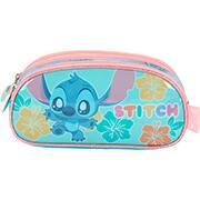Estojo escolar poli. Stitch turquesa EI42405SC5 Luxcel PT 1 UN
