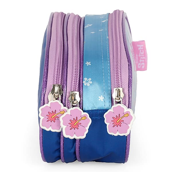 Estojo escolar em poliéster, Stitch, Violeta, EI42405SC2400U, Luxcel - PT 1 UN