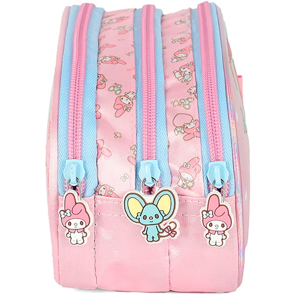 Estojo escolar triplo Hello Kitty e amigos, My Melody, Rosa, Luxcel - PT 1 UN Estojo escolar triplo Hello Kitty e amigos, My Melody, Rosa, Luxcel - PT 1 UN