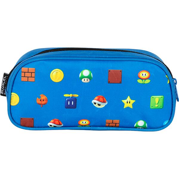 Estojo escolar em poliéster, Mario Bros, EI42534MO0200U, Luxcel - PT 1 UN