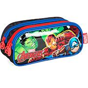 Estojo escolar em poliéster Avengers, Azul, EI42355AG0, Luxcel - PT 1 UN