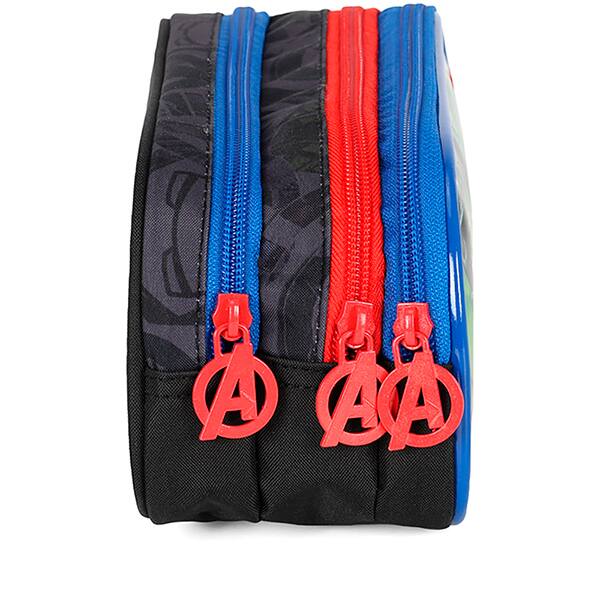 Estojo escolar em poliéster Avengers, Azul, EI42355AG0, Luxcel - PT 1 UN