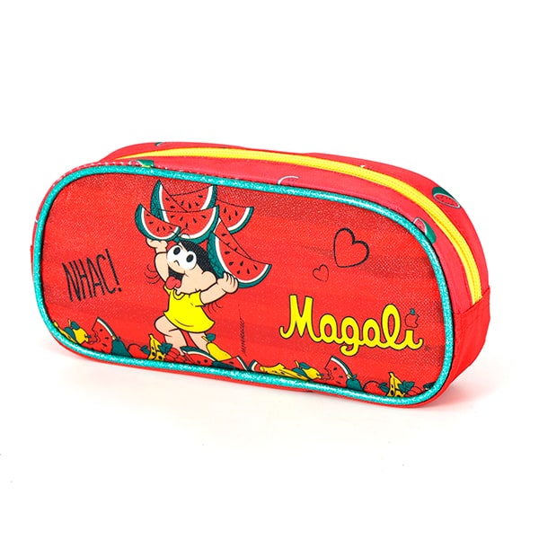 Estojo escolar Turma da Mônica, Magali, EI42484MN0400U, Luxcel - PT 1 UN Estojo escolar Turma da Mônica, Magali, EI42484MN0400U, Luxcel - PT 1 UN