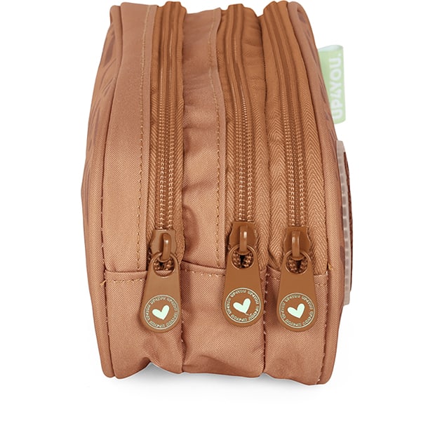 Estojo escolar em poliéster Up4you Capivara, Marrom, Luxcel - PT 1 UN