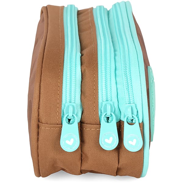 Estojo escolar em poliéster Up4you Capivara, Verde, Luxcel - PT 1 UN