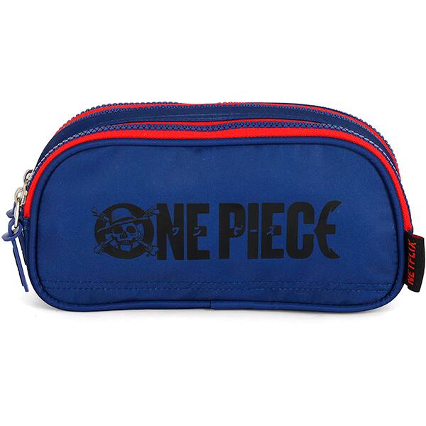 Estojo escolar em poliéster One Piece, Azul, ET49806OP0200U, Luxcel - PT 1 UN Estojo escolar em poliéster One Piece, Azul, ET49806OP0200U, Luxcel - PT 1 UN