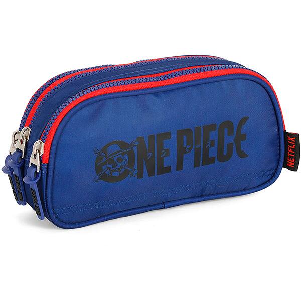 Estojo escolar em poliéster One Piece, Azul, ET49806OP0200U, Luxcel - PT 1 UN Estojo escolar em poliéster One Piece, Azul, ET49806OP0200U, Luxcel - PT 1 UN