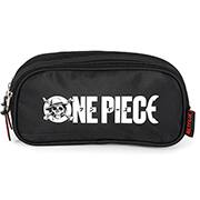 Estojo escolar em poliéster One Piece, Preto, ET49806OP0600U, Luxcel - PT 1 UN