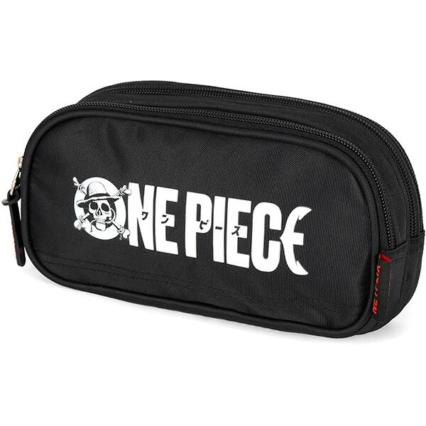 Estojo escolar em poliéster One Piece, Preto, ET49806OP0600U, Luxcel - PT 1 UN