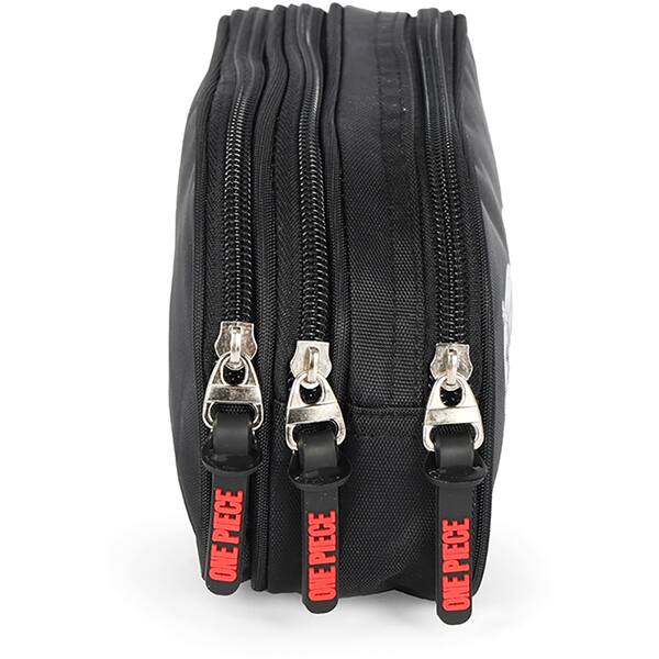 Estojo escolar em poliéster One Piece, Preto, ET49806OP0600U, Luxcel - PT 1 UN