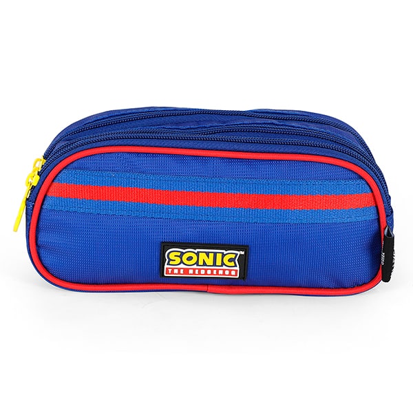 Estojo escolar triplo em poliéster, Sonic, Azul, ET49823SO0, Luxcel - PT 1 UN Estojo escolar triplo em poliéster, Sonic, Azul, ET49823SO0, Luxcel - PT 1 UN
