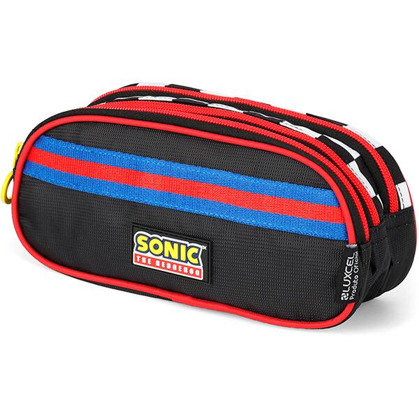Estojo escolar Sonic, Preto, ET49823SO0, Luxcel - PT 1 UN Estojo escolar Sonic, Preto, ET49823SO0, Luxcel - PT 1 UN